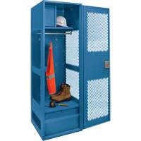 Casier pour &eacute;quipement avec porte, Acier, 24" la x 18" p x 72" h, Bleu fonc&eacute; PB Rental Co. Ltd.