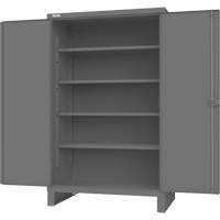 Cabinet with Recessed Pegboard Doors, Steel, 4 Shelves, 78" H x 48" W x 30" D, Grey PB Rental Co. Ltd.
