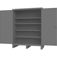 Cabinet with Recessed Doors, Steel, 4 Shelves, 78" H x 60" W x 30" D, Grey PB Rental Co. Ltd.