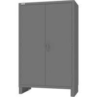 Cabinet with Hanging Bar & Standard Recessed Doors, Steel, 78" H x 48" W x 24" D, Grey PB Rental Co. Ltd.