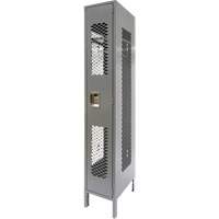 Vented Lockers, 12" x 18" x 78", Steel, Grey, Knocked Down, Perforated PB Rental Co. Ltd.