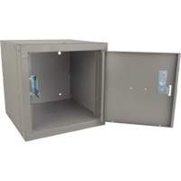Casier cubique empilable, 12" x 12" x 12", Acier, Gris, D&eacute;mont&eacute; PB Rental Co. Ltd.
