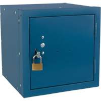 Casier cubique empilable, 12" x 12" x 12", Acier, Bleu, D&eacute;mont&eacute; PB Rental Co. Ltd.