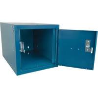 Casier cubique empilable, 12" x 18" x 12", Acier, Bleu, D&eacute;mont&eacute; PB Rental Co. Ltd.