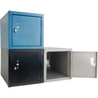 Stackable Cube Locker, 12" x 18" x 12", Steel, Grey, Knocked Down PB Rental Co. Ltd.