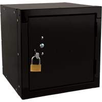 Casier cubique empilable, 12" x 12" x 12", Acier, Noir, D&eacute;mont&eacute; PB Rental Co. Ltd.