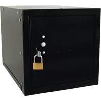 Casier cubique empilable, 12" x 18" x 12", Acier, Noir, D&eacute;mont&eacute; PB Rental Co. Ltd.