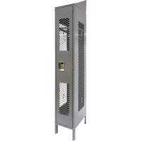 Vented Lockers, 12" x 18" x 88", Steel, Grey, Knocked Down, Perforated PB Rental Co. Ltd.