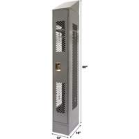 Vented Lockers, 12" x 18" x 88", Steel, Grey, Knocked Down, Perforated PB Rental Co. Ltd.