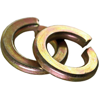 Split Lock Washer, 1/4", Yellow Zinc PB Rental Co. Ltd.