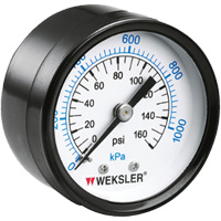 Manom&egrave;tre sec,  1-1/2", 0 - 160 psi, Fixation arri&egrave;re, Analogique PB Rental Co. Ltd.