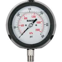 Manom&egrave;tre,  4-1/2", 0 - 15 psi/0 - 100 kPa, Fixation inf&eacute;rieure, Analogique rempli de liquide PB Rental Co. Ltd.
