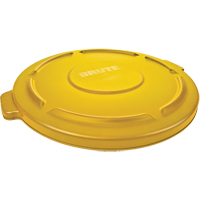 Round Brute&reg; Tops, Flat Lid, Plastic/Polyethylene, Fits Container Size: 22" Dia. PB Rental Co. Ltd.