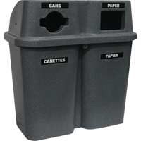 Recycling Containers Bullseye, Curbside, Plastic, 2 x 22 US gal. PB Rental Co. Ltd.