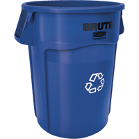 Contenants ronds pour le recyclage BRUTE, Vrac, Plastique, 44 gal. US PB Rental Co. Ltd.