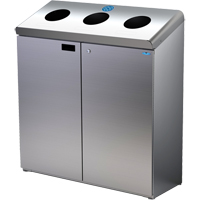 Floor Standing Recycling Station, Bulk, Stainless Steel, 42 gal. PB Rental Co. Ltd.