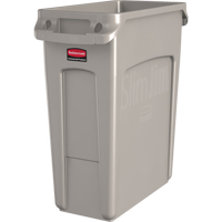 Contenants Slim Jim avec canaux de ventilation, De bureau, Poly&eacute;thyl&egrave;ne, 16 gal. US PB Rental Co. Ltd.
