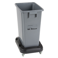 Socle roulant pour contenant &agrave; d&eacute;chets & &agrave; recyclage, Polypropyl&egrave;ne, Noir, Convient aux contenants  PB Rental Co. Ltd.