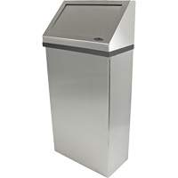 Wall Mounted Waste Receptacle, Stainless Steel, 13.2 US gal. PB Rental Co. Ltd.