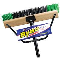 Ryno Push Broom with Braced Handle, 18", Stiff, PVC Bristles PB Rental Co. Ltd.