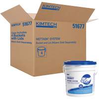 Syst&egrave;me d'essuie-tout en seau avec couvercle WetTask PB Rental Co. Ltd.