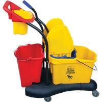 Chariot &agrave; vadrouille multifonction, Pression vers le bas, 9,5 gal. US (38 pintes), Jaune PB Rental Co. Ltd.
