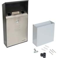 Cendrier, Montage mural, Acier inoxydable, Capacit&eacute; 1 Litre, Hauteur 11-4/5" PB Rental Co. Ltd.