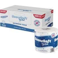 Papier hygi&eacute;nique de premi&egrave;re qualit&eacute; Snow Soft, 2 Pli, 600 Feuilles/Rouleu, Longueur 145', Blanc PB Rental Co. Ltd.