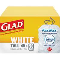 Tall 45L Febreze Garbage Bags, Regular, 24" W x 28" L, White PB Rental Co. Ltd.