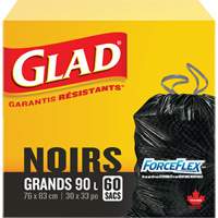 90L Garbage Bags, Regular, 30" W x 33" L, Black PB Rental Co. Ltd.
