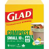 Petits sacs de compostage, R&eacute;gulier, 17" lo x 16" la, Brun, Capacit&eacute; de 10 L (3 gal.) PB Rental Co. Ltd.
