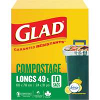 Sacs de compostage hauts, R&eacute;gulier, 31" lo x 24" la, Brun, Capacit&eacute; de 49 L (13 gal.) PB Rental Co. Ltd.