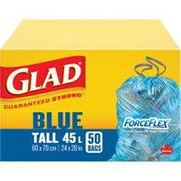 Sacs de recyclage 45 L, R&eacute;gulier, 24" la x 28" lo, Bleu PB Rental Co. Ltd.