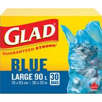 Sacs de recyclage 45 L, R&eacute;gulier, 30" la x 33" lo, Bleu PB Rental Co. Ltd.