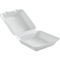 Contenants &agrave; charni&egrave;re pour nourriture compostable, Bagasse, Carr&eacute;e PB Rental Co. Ltd.