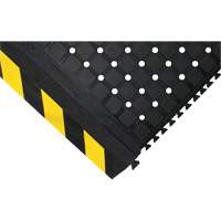 Hog Heaven&reg; Drainable Linkable Mat - Middle, Corrugated, 3' x 3-2/3' x 3/4", Black/Yellow, Nitrile PB Rental Co. Ltd.