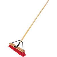 Push Broom with Braced Handle, 18", Medium, PVC Bristles PB Rental Co. Ltd.