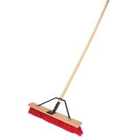 Push Broom with Braced Handle, 24", Medium, PVC Bristles PB Rental Co. Ltd.