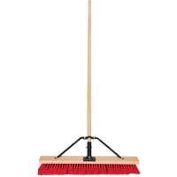 Push Broom with Braced Handle, 24", Medium, PVC Bristles PB Rental Co. Ltd.
