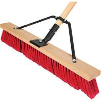 Push Broom with Braced Handle, 24", Medium, PVC Bristles PB Rental Co. Ltd.