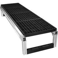 FOUNDATION Open Drainage Modular Aluminum Work Platform Kit, 18" W x 72" D, 400 lbs. Capacity, All-Welded PB Rental Co. Ltd.