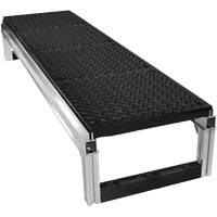 FOUNDATION Diamond-Plate Traction Modular Aluminum Work Platform Kit, 18" W x 72" D, 400 lbs. Capacity, All-Welded PB Rental Co. Ltd.