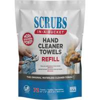 Recharge d'essuie-mains nettoyants, 72 lingettes, 10" x 12" PB Rental Co. Ltd.