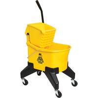 Seau & essoreuse pour vadrouille Grizzly, Pression vers le bas, 8 gal. US (32 pintes), Jaune PB Rental Co. Ltd.