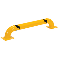 Garde-corps &agrave; profil bas pour rayonnages, 4' la x 0,75' h, Jaune PB Rental Co. Ltd.