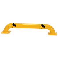 Garde-corps &agrave; profil bas pour rayonnages, 4' la x 0,75' h, Jaune PB Rental Co. Ltd.