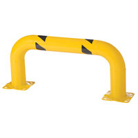 Garde-corps &agrave; profil bas pour rayonnages, 3' la x 1,4' h, Jaune PB Rental Co. Ltd.