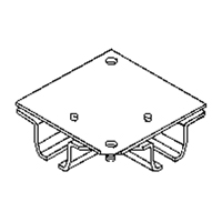 Raccord pour joint d'angle de 90° pour murs-rideaux mont&eacute;s au plafond PB Rental Co. Ltd.