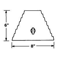 Wheel Chock, 9" x 8" x 6", Black PB Rental Co. Ltd.