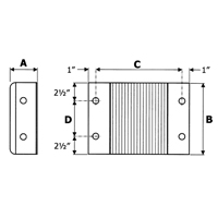 Laminated Dock Bumpers, Horizontal, Rubber, 12" W x 6" D x 10" H PB Rental Co. Ltd.